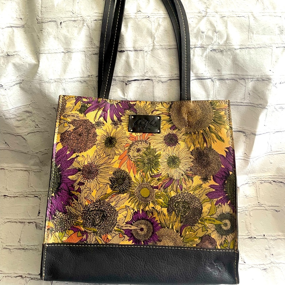 Patricia Nash Purple Sunflower Toscano Handbag